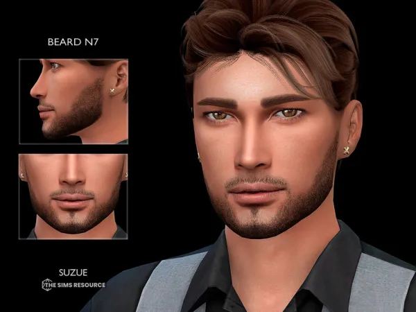 Alpha Beard N7 by Suzue - The Sims 4 Custom Content