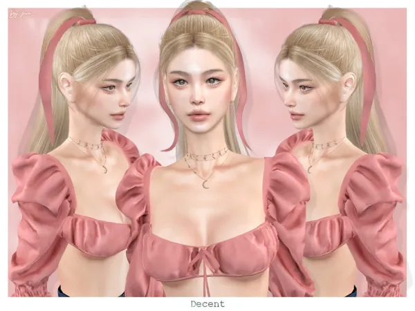 Alpha Decent (Hairstyle) by JavaSims - The Sims 4 Custom Content