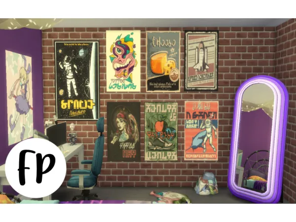 Simlish Posters by forgotten - The Sims 2 Custom Content