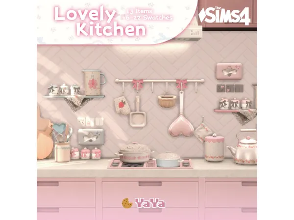 Maxis Match SetA Lovely Kitchen Sims by Yaya - The Sims 4 Custom Content