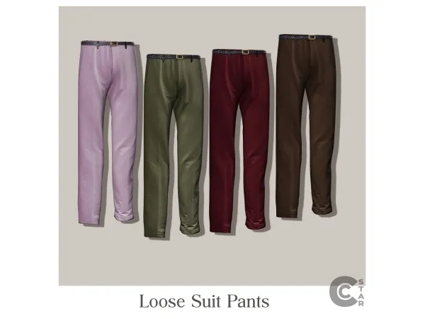Alpha Loose Suit Pants cool_content_star - The Sims 4 Custom Content