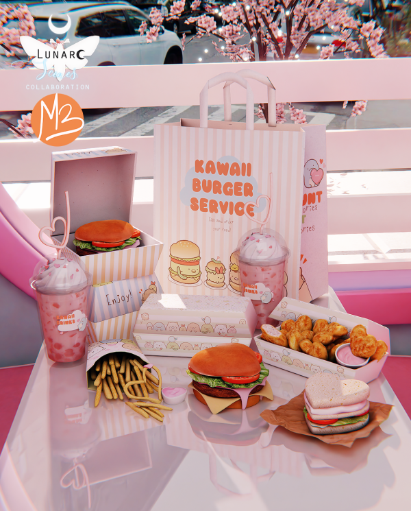 Mix Kawaii Burger Service Collection by melbennett - The Sims 4 Custom Content
