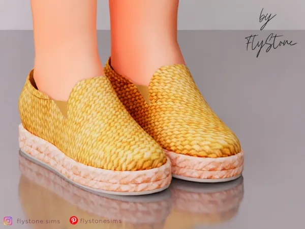 Alpha Child Braided Shoes With Rope Sole by FlyStone - The Sims 4 Custom Content