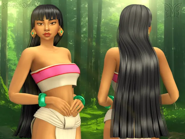 Maxis Match Chel Hair Clothing and Accessories The Road to El Dorado - The Sims 4 Custom Content