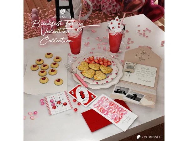 Alpha Breakfast for My Valentine Collection - The Sims 4 Custom Content