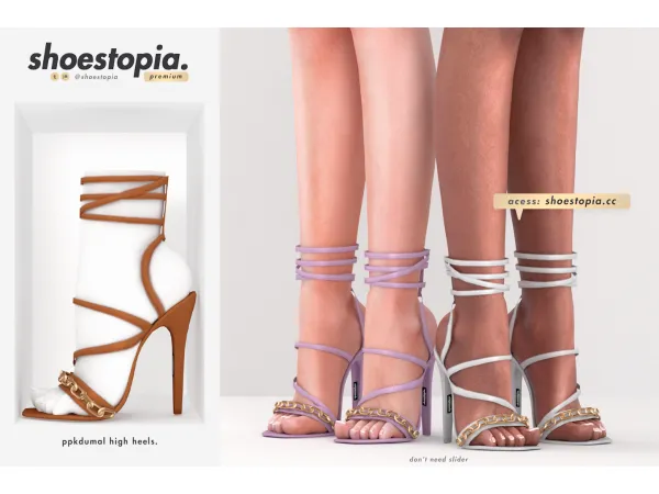 Alpha Shoestopia Ppkdumall High Heels - The Sims 4 Custom Content