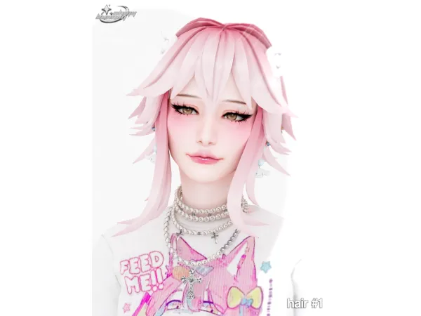 Mix HAIR 1 - The Sims 4 Custom Content