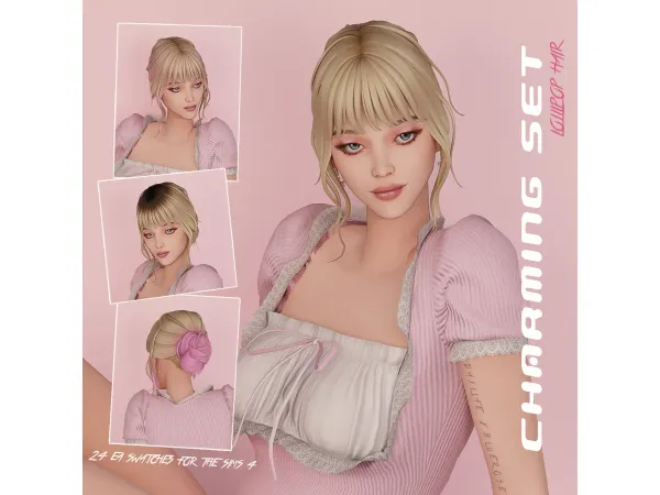Maxis Match CHARMING SET Daylife x Bluerose Collab - The Sims 4 Custom Content