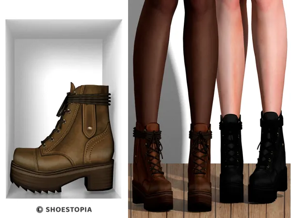 Alpha Shoestopia Dunas Boots - The Sims 4 Custom Content