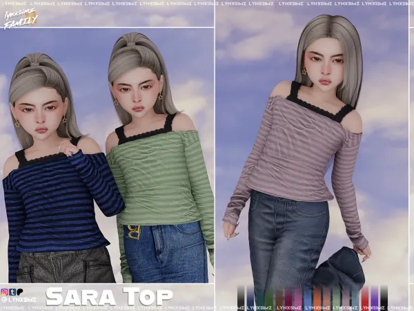 Alpha Sara Top Child by lynxsimzfamily - The Sims 4 Custom Content