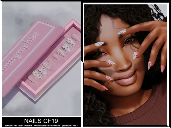 Alpha Nails CF19 - The Sims 4 Custom Content