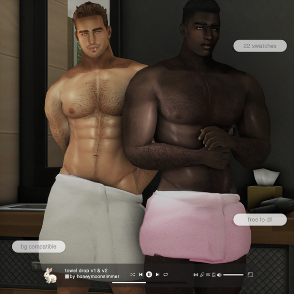 Alpha towel drop by simsfinds - The Sims 4 Custom Content