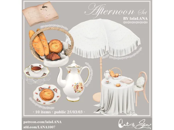 Alpha Afternoon Set by lalalana - The Sims 4 Custom Content
