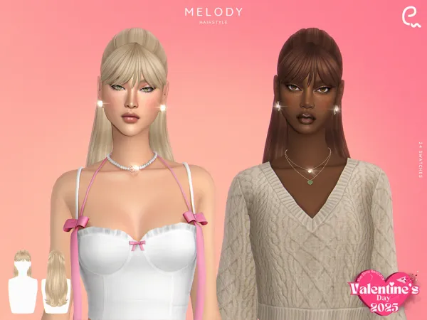 Maxis Match Melody Hairstyle by EnriqueS4 - The Sims 4 Custom Content