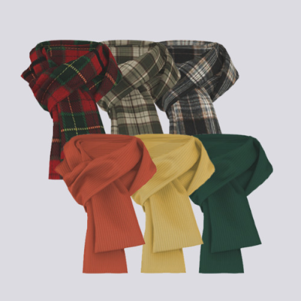 Alpha [Noru] am Wool Scarf 01 by simsfinds - The Sims 4 Custom Content
