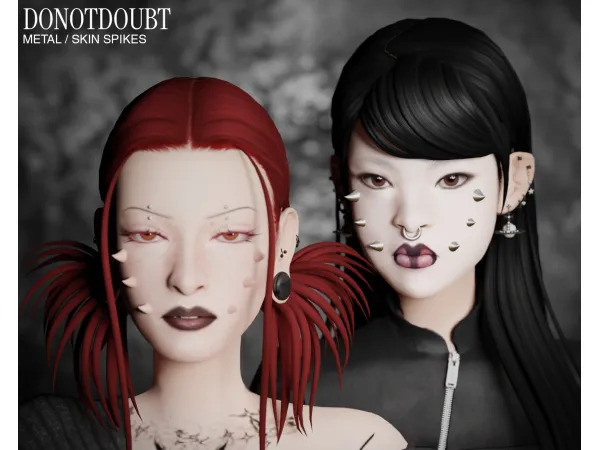 Mix Metal Skin Spikes by donotdoubt - The Sims 4 Custom Content