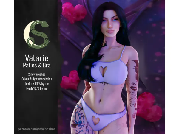 Mix valarie underwear by sthenosims - The Sims 4 Custom Content