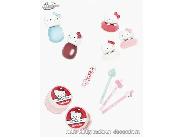Alpha SHEGLAM HELLO KITTY MAKEUP DECORATION - The Sims 4 Custom Content
