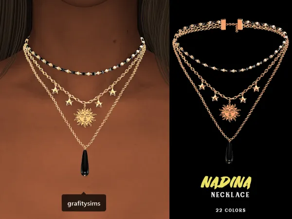 Alpha Nadina Necklace - The Sims 4 Custom Content