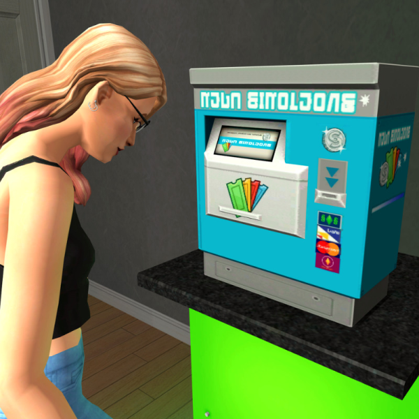 Lottery Kiosk by simsfinds - The Sims 2 Custom Content
