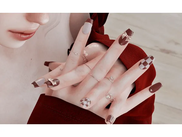 Alpha [EGGSIMS] nails 19 - The Sims 4 Custom Content