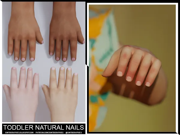 Alpha Toddler Natural Nails - The Sims 4 Custom Content