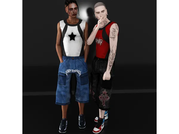 Mix STREETSYLE OUTFIT AND TATTOO'S - The Sims 4 Custom Content