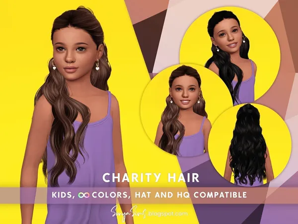 Alpha SonyaSims Charity Hair - The Sims 4 Custom Content