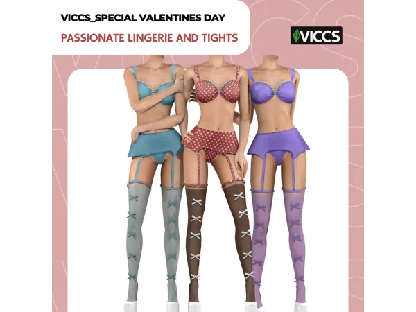 Mix VICCS_PASSIONATE LINGERIE - The Sims 4 Custom Content