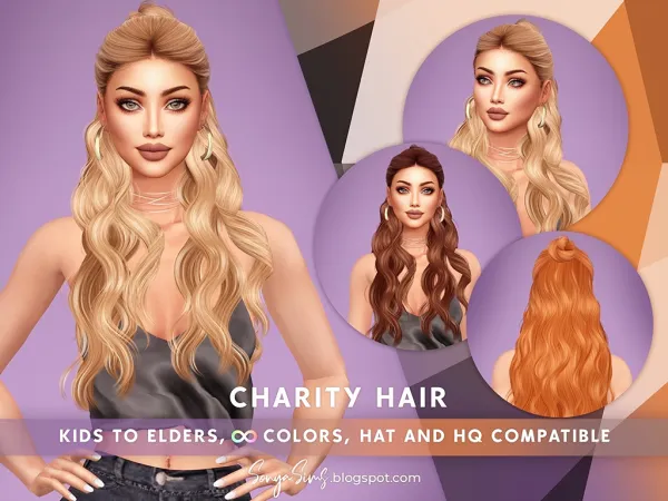 Alpha SonyaSims Charity Hair - The Sims 4 Custom Content