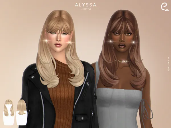Maxis Match [EnriqueS4] Alyssa Hairstyle - The Sims 4 Custom Content