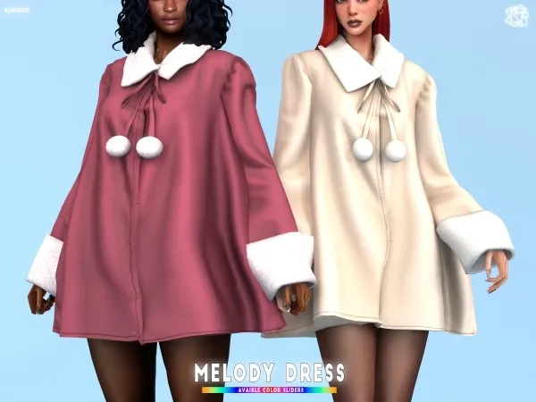 Mix Melody dress brsims - The Sims 4 Custom Content