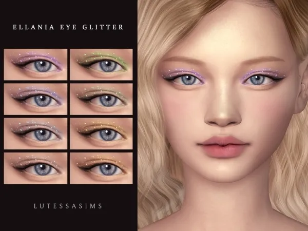 Alpha Ellania eye glitter - The Sims 4 Custom Content