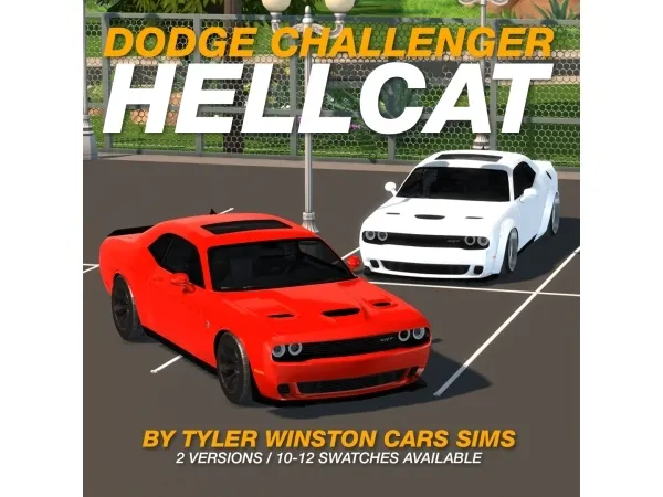 Alpha Tyler Winston Cars 2015 Dodge Challenger Hellcat - The Sims 4 Custom Content