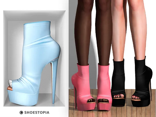 Alpha Shoestopia Cactro High Heels - The Sims 4 Custom Content