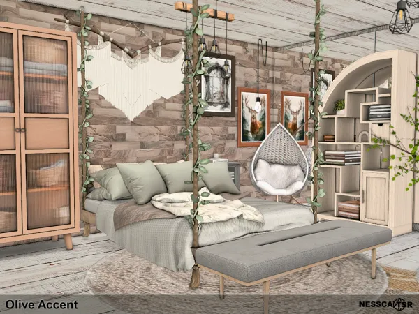 Mix Olive Accent - The Sims 4 Custom Content