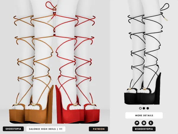 Alpha Shoestopia Salonix High Hells - The Sims 4 Custom Content