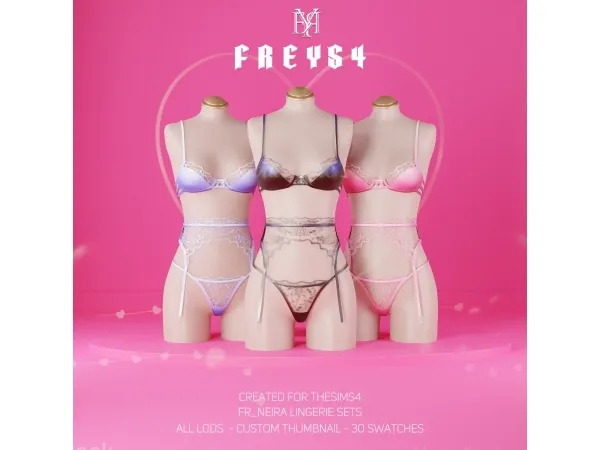 Alpha FR_Neira Lingerie Sets - The Sims 4 Custom Content