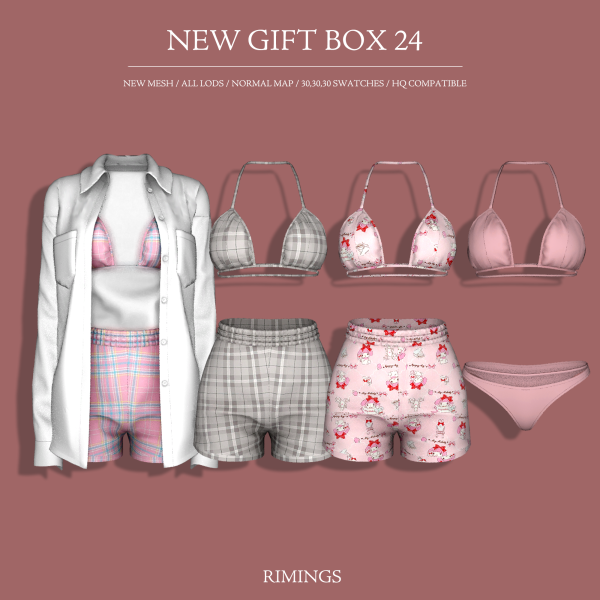 Alpha [RIMINGS] NEW GIFT BOX 24 by simsfinds - The Sims 4 Custom Content