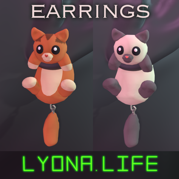 Maxis Match Sims 4 EARRINGS Cats 3 versions by lyonalife - The Sims 4 Custom Content