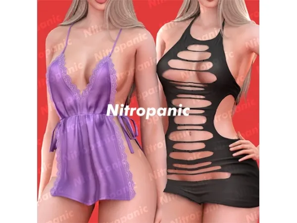 Alpha Nitropanic_Indeski Lingerie and Lexy Dress - The Sims 4 Custom Content