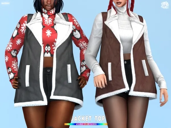 Mix Tara Jacket Top brsims - The Sims 4 Custom Content