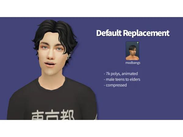 modbangs default replacement by brandinotbroke - The Sims 2 Custom Content
