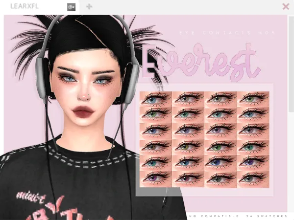 Mix Everest Eye Contacts by learxfl - The Sims 4 Custom Content