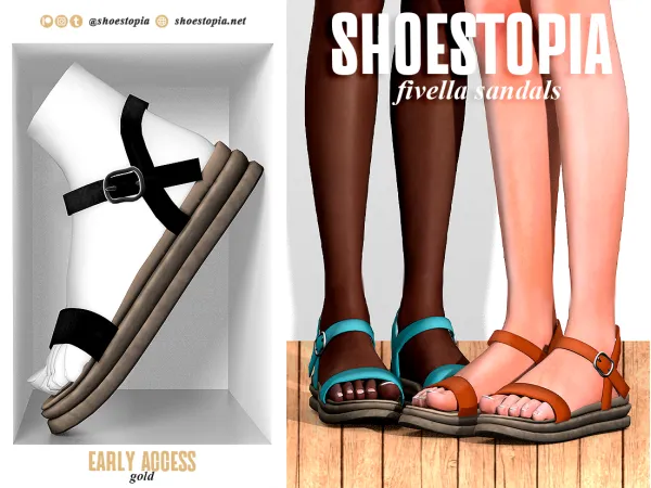 Alpha Shoestopia Fivella Sandals - The Sims 4 Custom Content