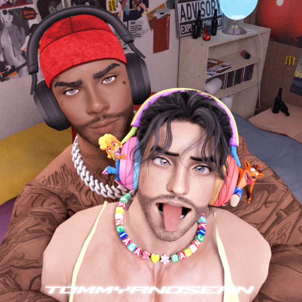 Alpha SNY WIRELESS HEADPHONE WITH CRASH AND COCO ADD ON by simsfinds - The Sims 4 Custom Content