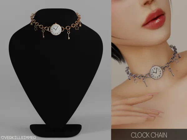 Alpha Clock chain - The Sims 4 Custom Content