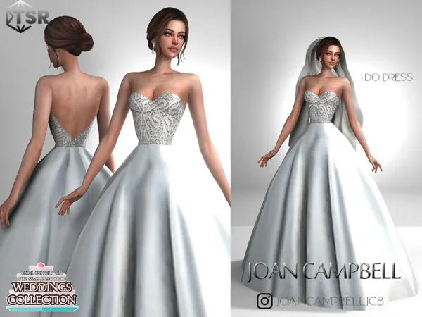Alpha I Do Dress by Joan Campbell Beauty - The Sims 4 Custom Content