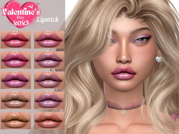 Alpha Valentine's Day Lipstick by qLayla - The Sims 4 Custom Content