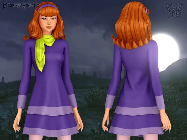 Mix Dress Daphne Blake Mistério SA (Post 23) - The Sims 4 Custom Content